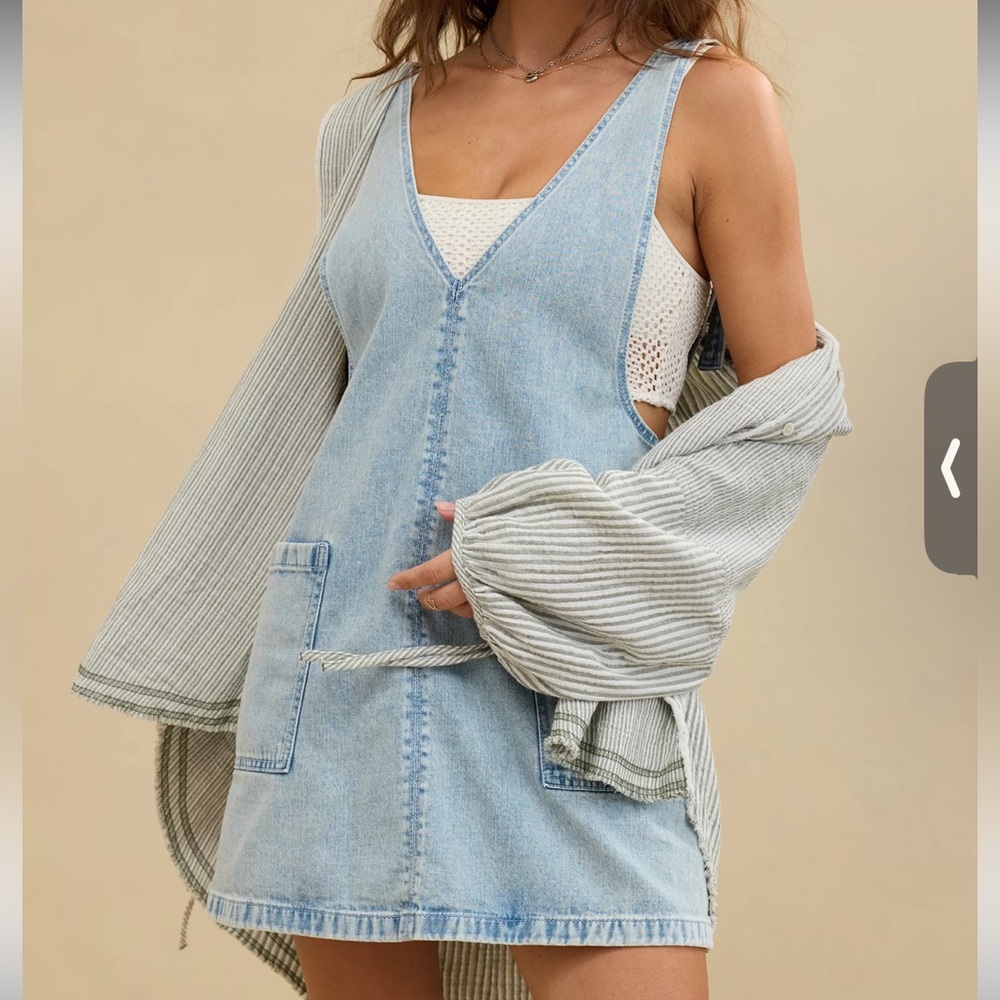 Aerie Light Blue Denim Mini Dress